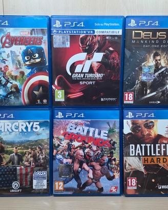 6 Giochi per Consol  PlayStation 4 PS4