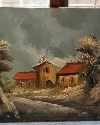 Quadro dipinto a mano - Paesaggio rurale