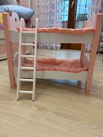 Lettino legno per bambole
