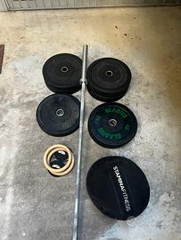 Home gym completa - Bilancere, dischi ecc
