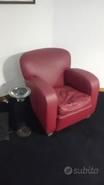 poltrona in pelle