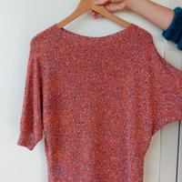 Maglia manica corta arancione metallizzato