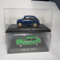 n.2 modellini FIAT 600 + FIAT 127 scala 1/43