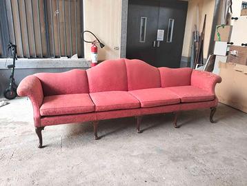 Divano classico vintage 4 posti stile Chippendale