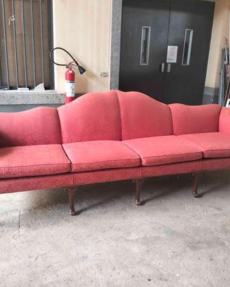 Divano classico vintage 4 posti stile Chippendale