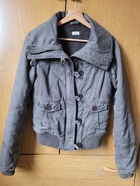 Pimkie bomber giacca grigio marrone COTONEmbottita