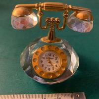 Orologio cristalli miniatura telefono vintage