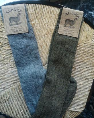 Set 2 paia Calze in Lana Alpaca - Nuove - Unisex