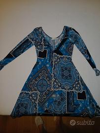 Vestitino estivo colorato blue e nero