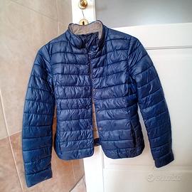 Elegante piumino blu donna