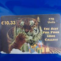 rara scheda telefonica prepagata tigre 