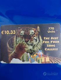 rara scheda telefonica prepagata tigre 