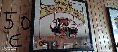 specchio pubblicità Antica Gelateria del corso