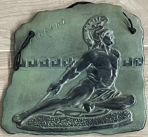 Piastrella in Ceramica Scultura Bassorilievo Achil