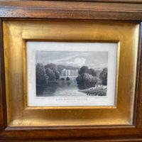 Due quadri antichi con incisioni del 1800