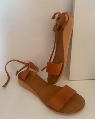 Sandali artigianali cuoio 38