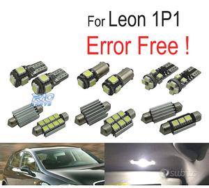 KIT 13 LAMPADE LED INTERNE PER SEAT LEON MK2 1 P 1