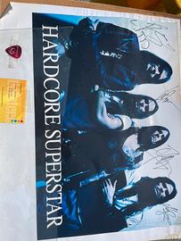 POSTER AUTOGRAFATO HARDCORE SUPERSTAR BOLOGNA 2011