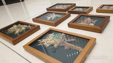 Quadretti con fiori secchi