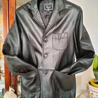 giacca uomo nera vera pelle tg L