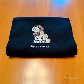 Sciarpa in pile nero San Bernardo Switzerland