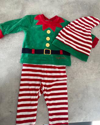 Completo 3 pezzi elfo di Natale bambino