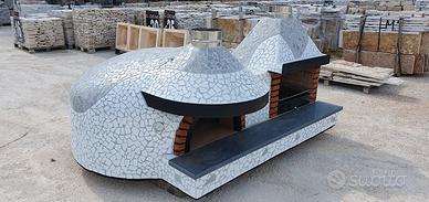 Forno a legna con barbecue