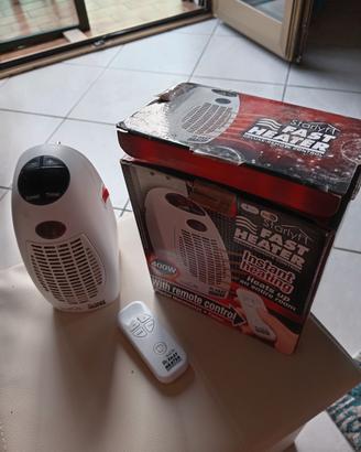 stufetta elettrica 400 w con telecomando e scatola