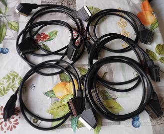 6 prese scart e 2 cavetti di collegamento per tv 