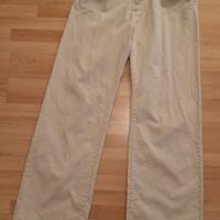 Jeans donna pantalone beige taglia S