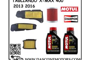 KIT TAGLIANDO XMAX 400 10W40 MOTUL 5000 2013 2016
