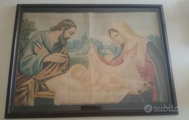Quadro ad olio Sacra famiglia anni 50 - Anonimo