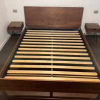 Struttura letto Maisons du Monde + comodini