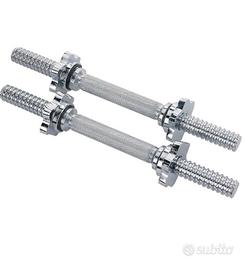 Set Barre Manubri Cromate Filettate 36 cm