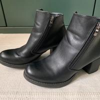 Stivaletti tronchetti neri donna 38