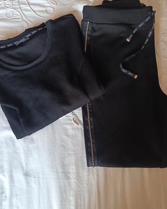 tuta nera donna con strass Liu Jo