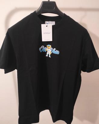 T-Shirt Off White orsetto nera varie taglie.