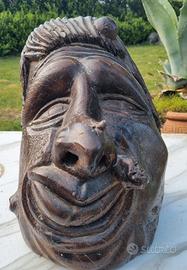 Maschera Africana Legno Intagliata 35cm 4kg