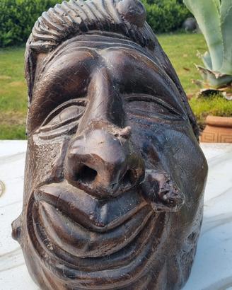 Maschera Africana Legno Intagliata 35cm 4kg