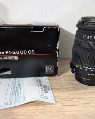 Obiettivo Sigma 50-200 4-5.6 HSM per Nikon