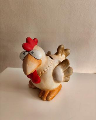 Salvadanaio terracotta Gallo /Gallina