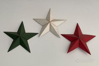 Stelle tricolore in latta