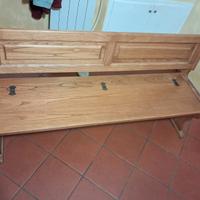 Panca contenitiva Tirolese legno massello castagno