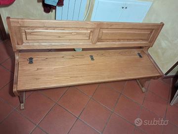 Panca contenitiva Tirolese legno massello castagno