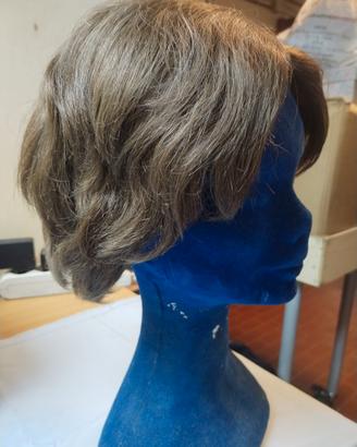 parrucca castana capelli veri 