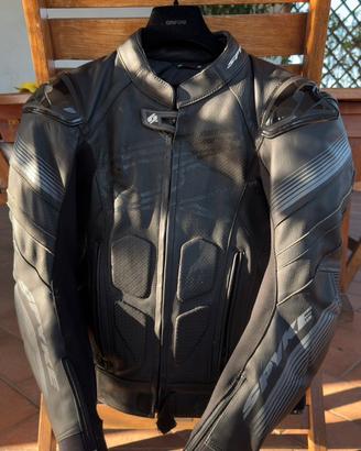 Giacca moto in pelle Spyke Estoril Evo Black