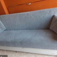 Divano letto con contenitore  3 posti grigio