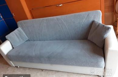 Divano letto con contenitore  3 posti grigio