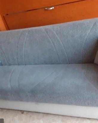 Divano letto con contenitore  3 posti grigio