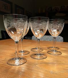 Set 6 Bicchieri Vintage in Cristallo